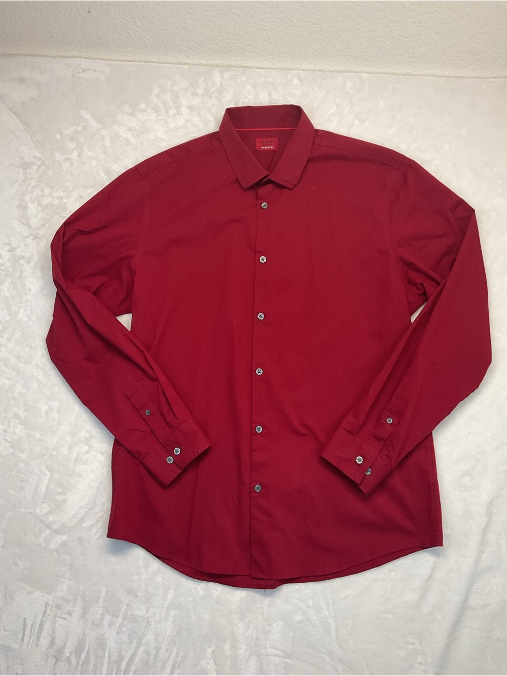 Alfani Men's Solid Red Dress Shirt